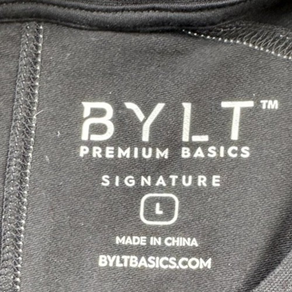 Bylt Premium Basics Signature T-Shirt‎ Mens Black Crew Neck Tee Large - Picture 3 of 7